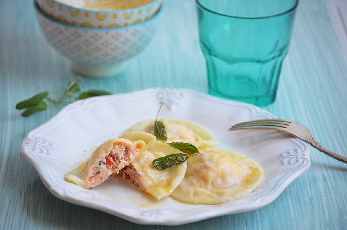 Girasoli al salmone con robiola e salmone fresco